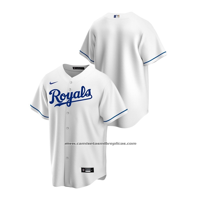 Camiseta Beisbol Hombre Kansas City Royals Replica Primera Blanco